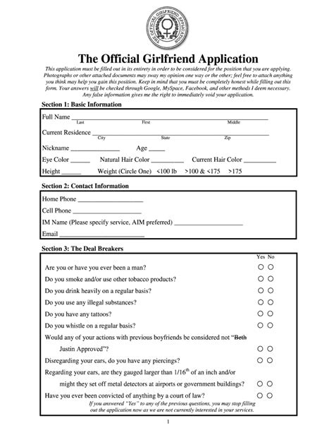 The Official Girlfriend Application